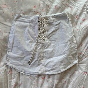 Forever 21 White Mini Skirt